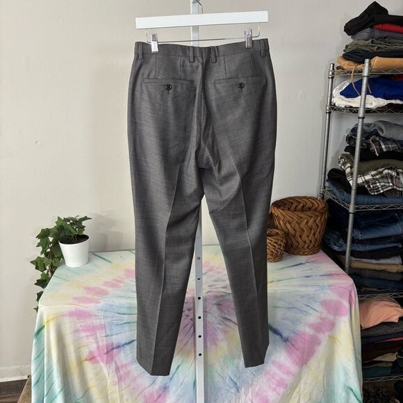 HUGO BOSS size 30 virgin wool Elegant Gray Women's Pants tapered - Picture 5 of 8